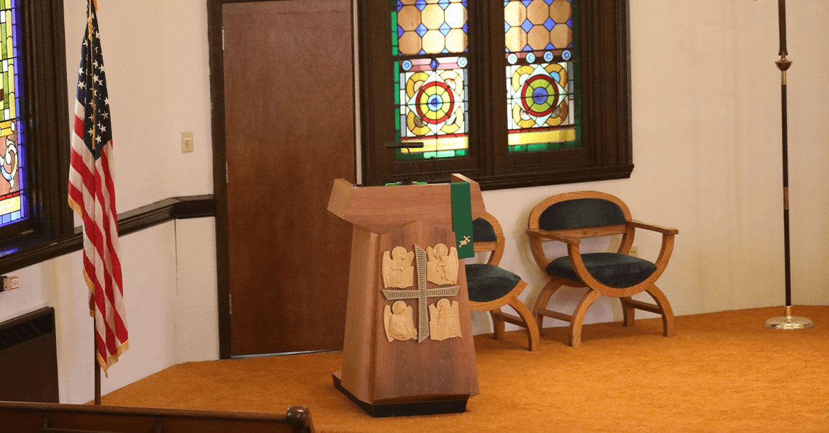 Grace Evangelical Lutheran Church Door lectern